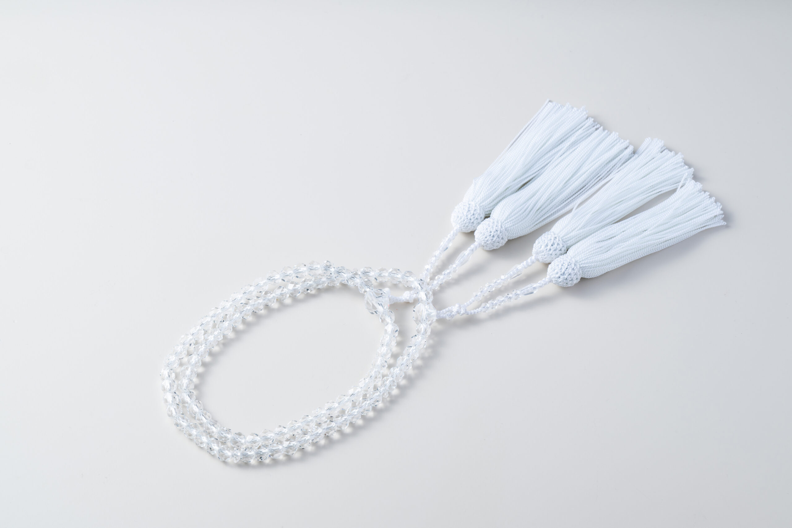 御念珠 女性用二重念珠 本水晶カット